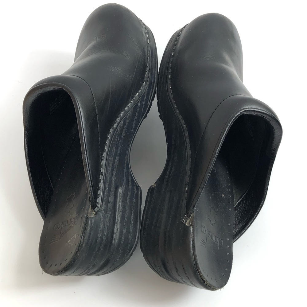 Dansko Women’s Black Leather Slide Mules Clogs Size 9.5 - Picture 9 of 12